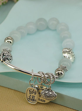 新中式国风猫眼石手串景区热销手串义乌饰品货源