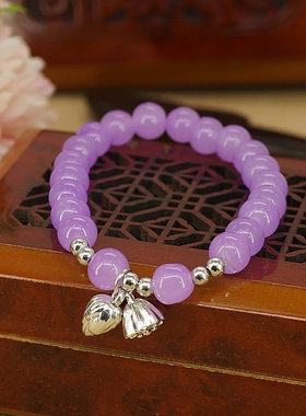 女玻璃珠小清新糖果色手链