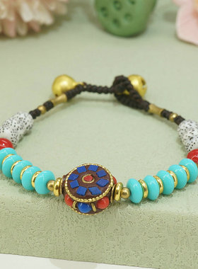 民族风复古藏风手链女松石