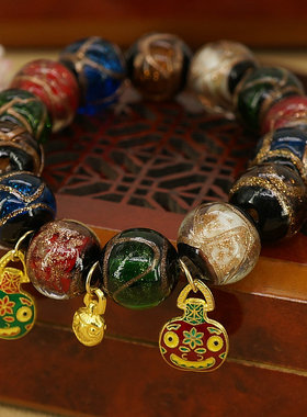 香灰琉璃民族风复古手链