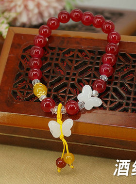 少女古风蝴蝶民族风手链