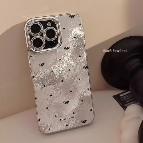 ins高级感银蝴蝶结适用于荣耀300pro/200/100/90gt/60手机壳v40/x40/x60i+畅玩50创意magic7女play7T精冰IMD - 图3