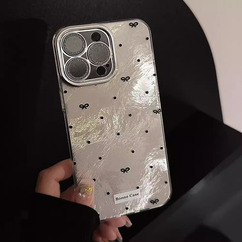 ins高级感银蝴蝶结适用于荣耀300pro/200/100/90gt/60手机壳v40/x40/x60i+畅玩50创意magic7女play7T精冰IMD - 图1