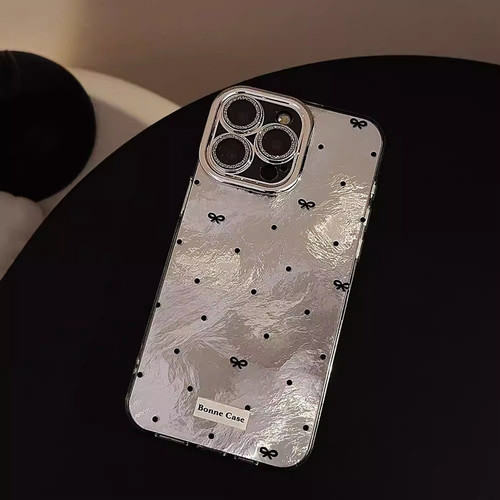 ins高级感银蝴蝶结适用于荣耀300pro/200/100/90gt/60手机壳v40/x40/x60i+畅玩50创意magic7女play7T精冰IMD - 图2