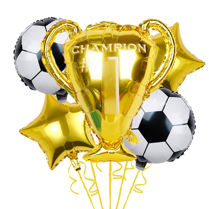 金色奖杯气球套装足球蓝球排球运动主题派对庆祝生日装饰布置气球,淘宝优惠券,粉丝福利购,淘宝优惠卷