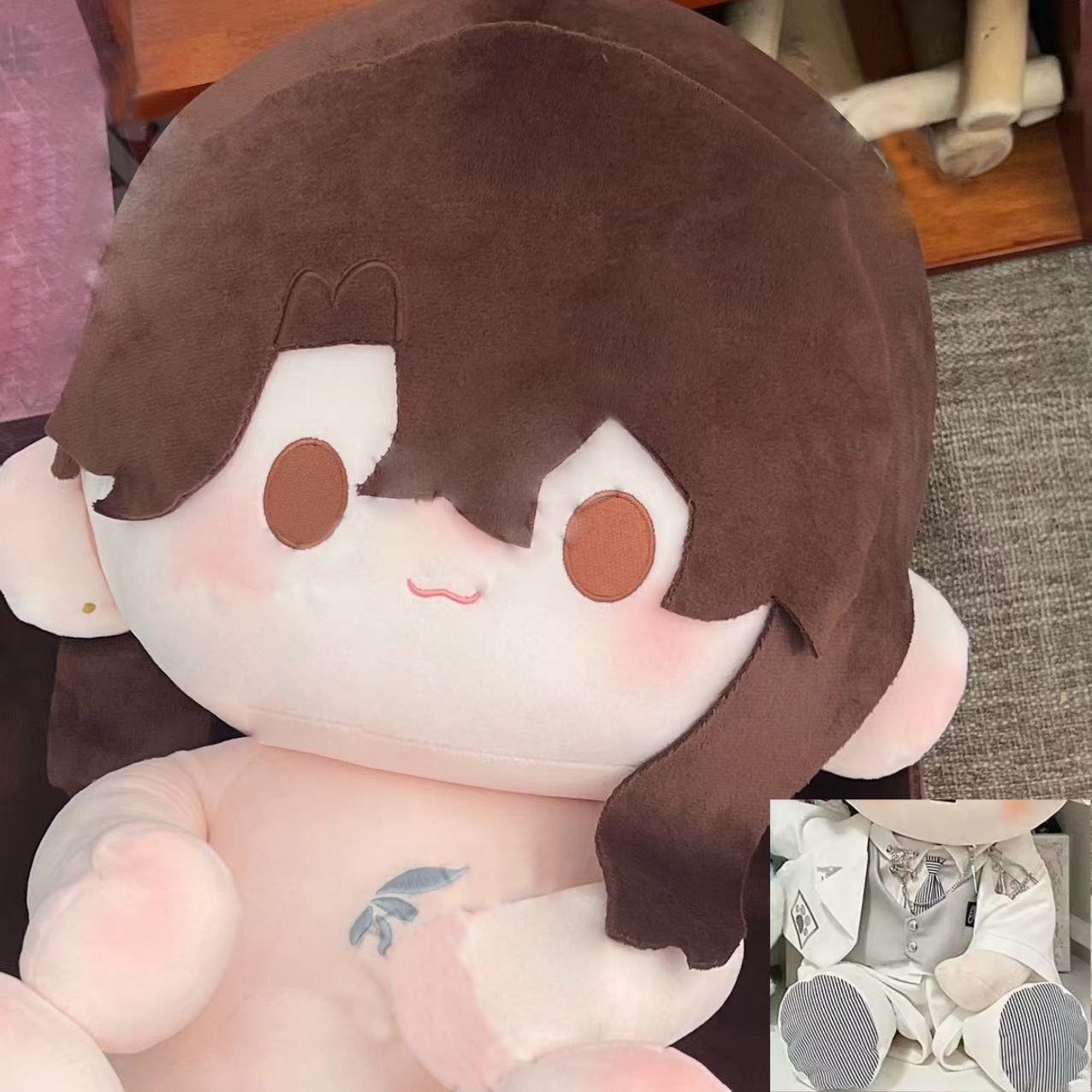 原创游戏花亦山心之月周边同人花忱属性40CM棉花娃娃玩偶公仔 - 图2