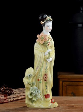 速发百花摆瓷像荷花仙子花神花仙陶瓷装饰陶件