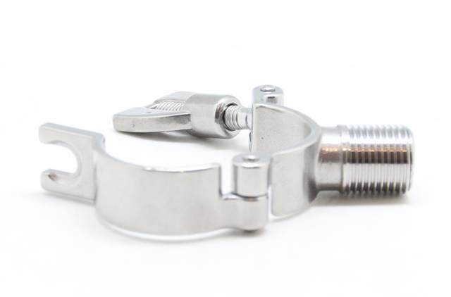 304 stainless steel pipe clamp bracket with outer wire thread G1/2 precision casting water pipe clamp hose hose clamp clamp buckle