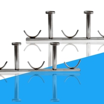 Peeclear clotheshorse Top seat bracket Balcony Dried Top Clothes Drying Rack Stainless Steel Stationary Double Boom