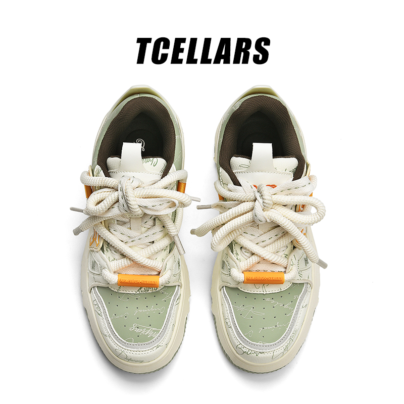 TCELLARS情侣板鞋春秋款男女轻便防滑耐磨低帮休闲鞋复古运动透气