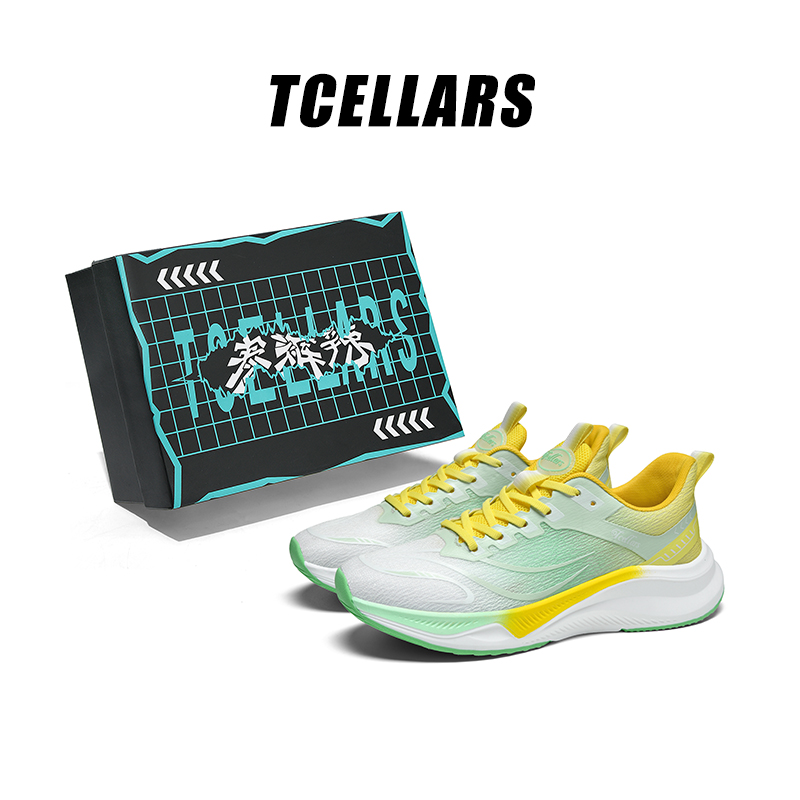 TCELLARS男鞋2025春夏新款网面透气轻便防滑跑步鞋软底减震运动鞋