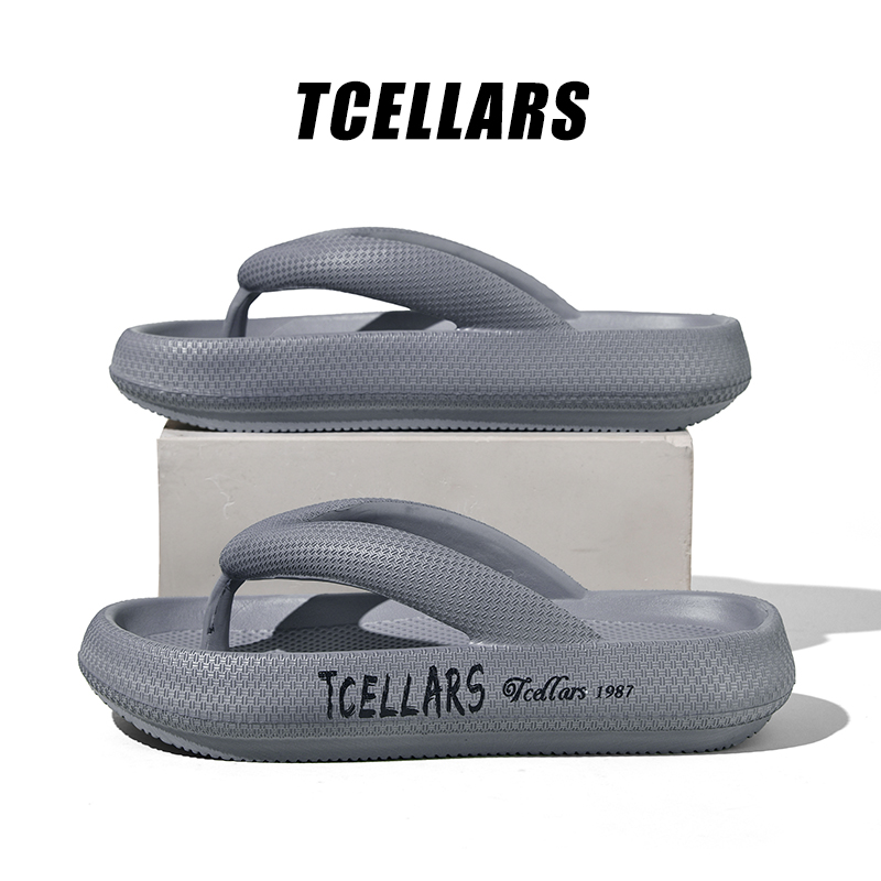 TCELLARS拖鞋夏季人字拖爆款男鞋运动休闲3D沙滩鞋居家凉拖带字母