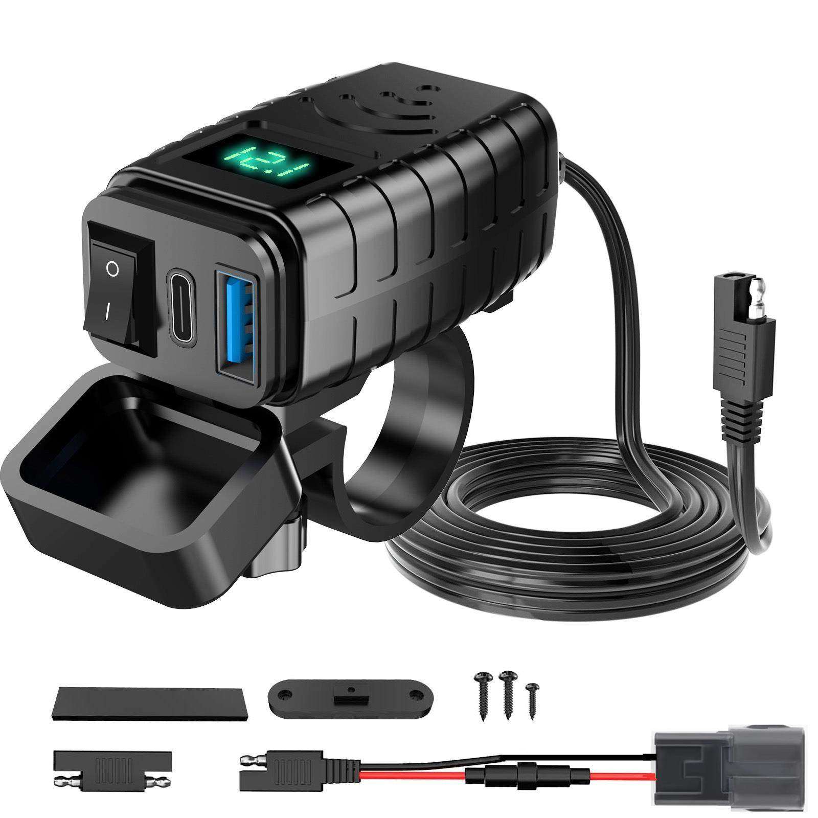 适用贝纳利502黄龙600USB充电器蓝宝龙BN302追350车载快充口,淘宝优惠券,粉丝福利购,淘宝优惠卷