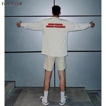 Pure cotton white long sleeve t-shirt American casual Nets for boysblouses blouses 100 hitch for the undershirt spring and autumn season