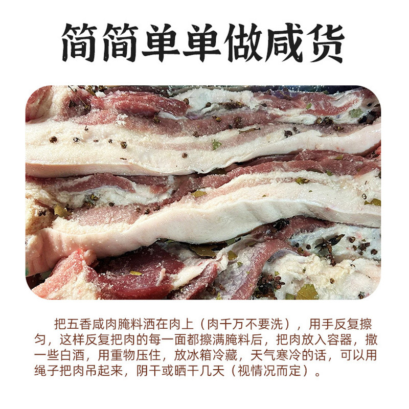五香咸肉腌料腌笃鲜专用五花肉火腿腌制料腌鸡粉腊肉腊鱼盐肉调料 - 图3