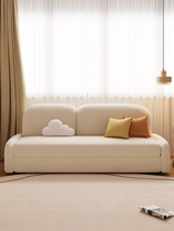 Net Red Sofa Bed Dual-use folding frosted cloth Multifunctional Retractable Cream Wind New small family Living room Double