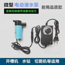 Direct current micro submersible pump 12v adjustable grooving machine water drilling open pore machine cutter special 220V pumping small water pump