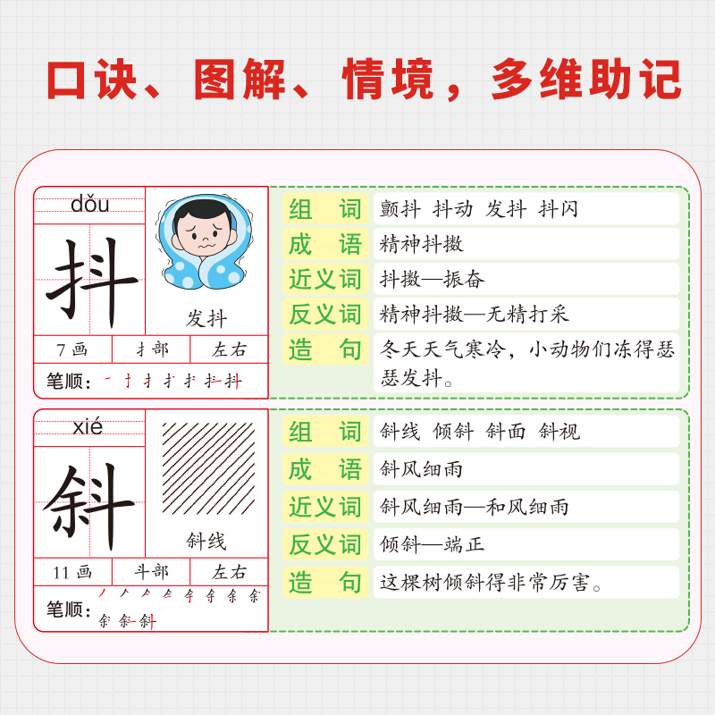 2024汉知简生字开花小学思维导图汉字速记+汉字速写小学生语文一二三四五六年级上下册人教版生字组词识字预习本快速偏旁部首结构