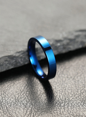钛钢戒指小众亮光面素圈不锈钢饰品情侣戒指女