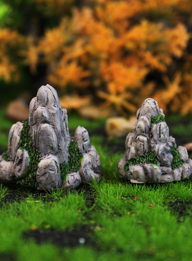 多肉花盆装饰苔藓微景观造景绿植DIY假山摆件迷你小物件