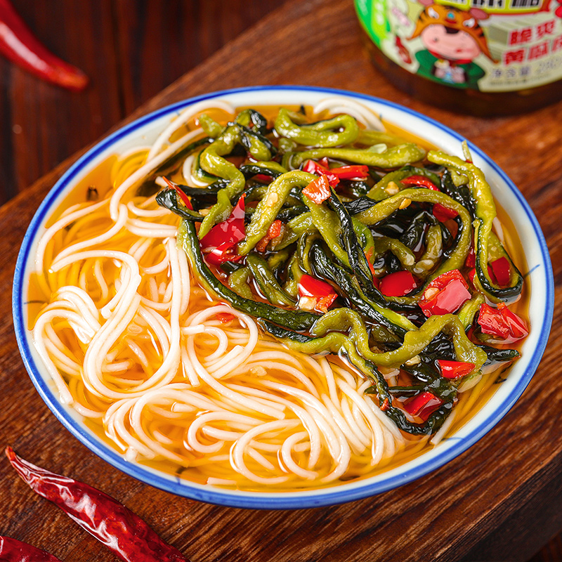 湖南香辣脆爽黄瓜皮拌面酱农家腌制拌饭菜下饭菜即食爽口瓶装280g - 图3