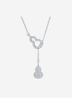 周六福葫芦项链女星银葫芦链坠S925银高级感小众送女友节日礼物