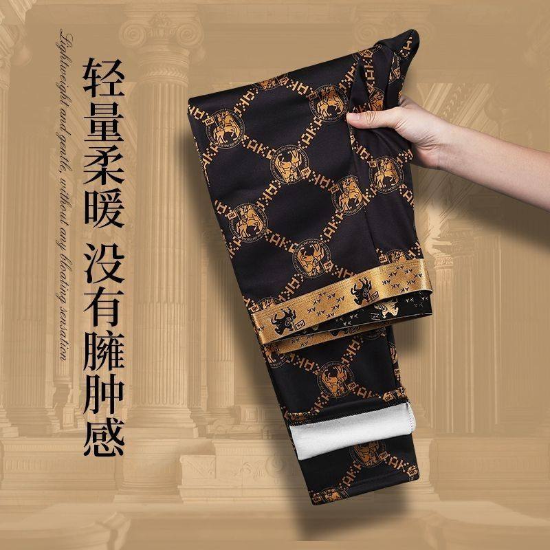 男士保暖冬季裤加绒加厚秋裤男生秋冬季潮流修身高档打底线裤棉裤