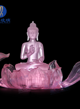 观己琉璃莲花药师佛寺院佛像