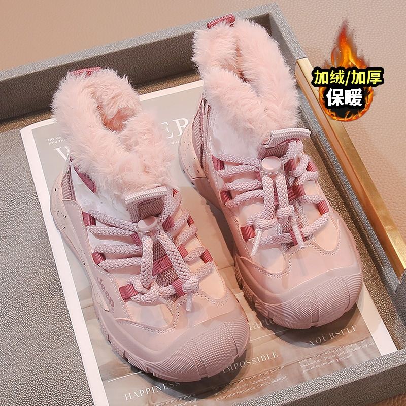 女童鞋加厚棉鞋儿童加绒洋气短靴2026新款雪地靴防滑耐磨加绒鞋子,淘宝优惠券,粉丝福利购,淘宝优惠卷