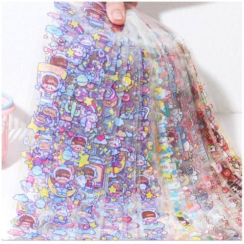 1000个图案不重复手账贴纸儿童女孩贴画手帐长条贴纸少女心韩版胶带diy咕卡小朋友装饰品学生用玩具手杖素材 - 图0