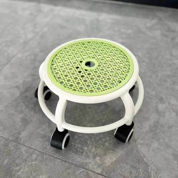 Universal wheel small stool pulley low stool rotatable mobile chair house small bench ໃຫ້ເຊົ່າອາຈົມຮອບ