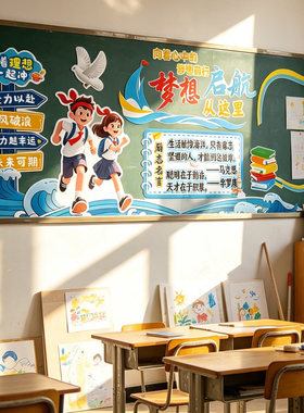 【全网热销】黑板报装饰墙贴