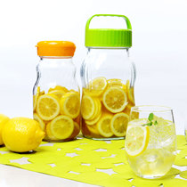 Japan Seal Tank East Ocean Sasaki Glass Bottle Green Plum Fruit Wine Bottle Ferment Lemon Mini Brew Medicinal Liquor Jar