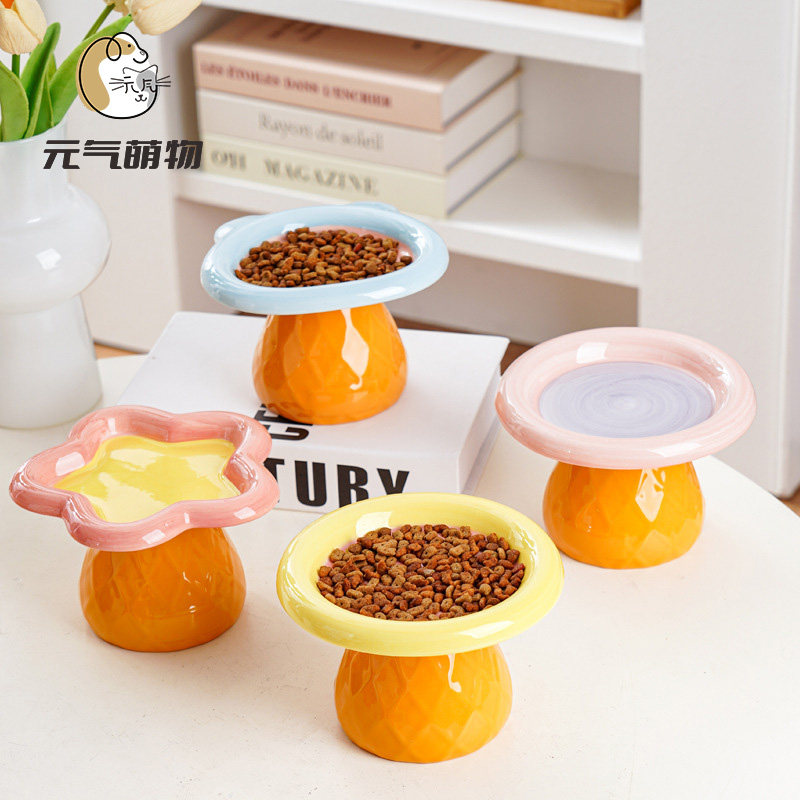 陶瓷冰淇淋猫碗护颈不易打翻可爱狗狗碗猫咪罐头碗零食盘宠物碗,淘宝优惠券,粉丝福利购,淘宝优惠卷