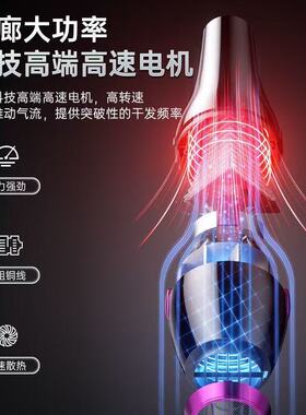 【发廊大风力】吹风机家用理发店大功率蓝光冷热风不伤发电吹风筒