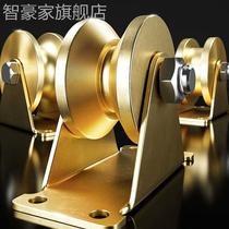 Orbital Pulley U Type V Type Bearing Iron Groove Wheel Push-and-pull Gate Angle Iron Heavy Crown Block Guide Wheels Round Round Round round