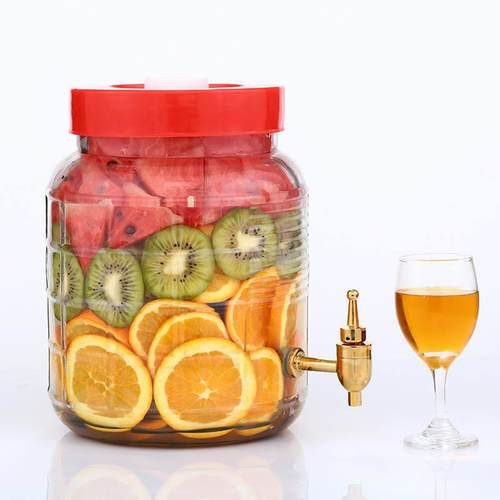 新款水果酵素桶发酵家用密封罐玻璃泡酒容器20斤自酿葡萄发酵桶酒-图3