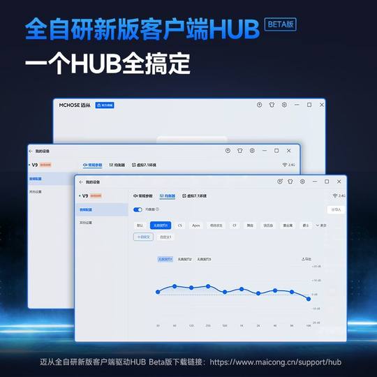 MCHOSE迈从V9 Pro四模电竞耳机头戴式游戏蓝牙电脑带麦无线USB7.1