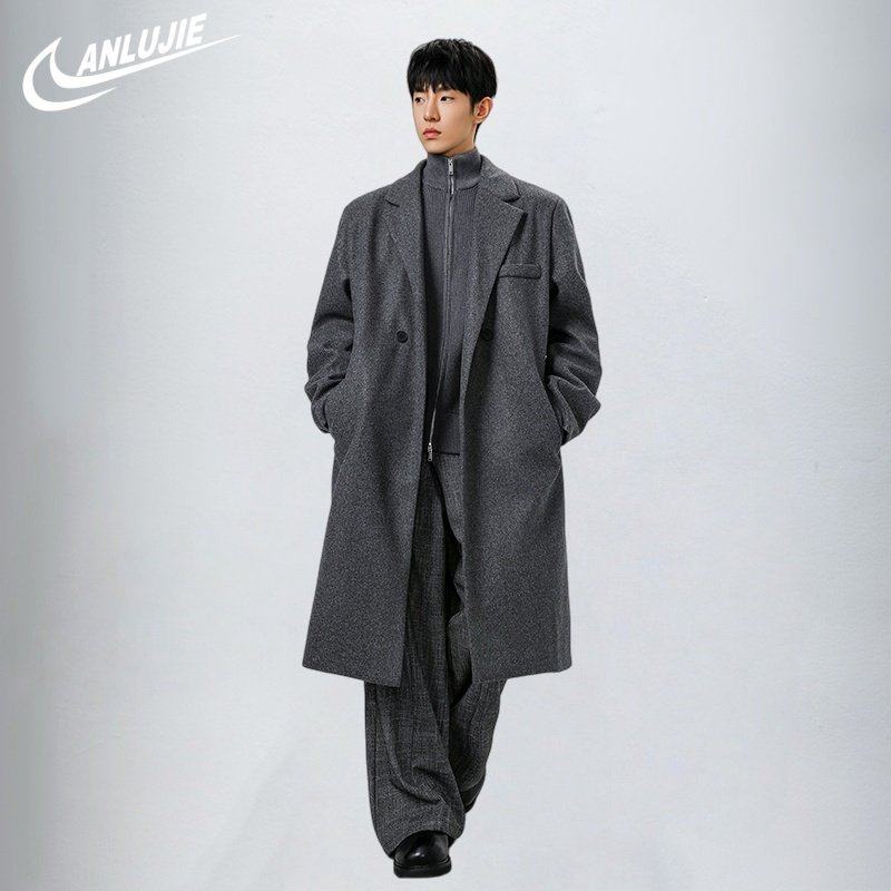 ANLUJIE 情侣风衣毛呢大衣男中长款冬季保暖厚外套呢大衣毛呢外套,淘宝优惠券,粉丝福利购,淘宝优惠卷