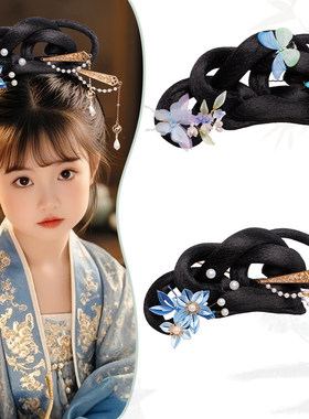 古风汉服演出假发头饰套装
