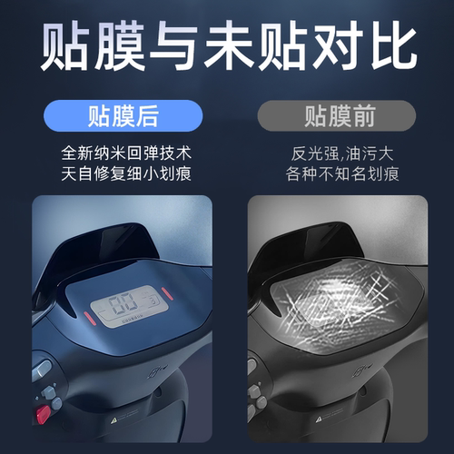 九号N70C电动车仪表膜贴膜贴纸电瓶车保护9屏幕膜装饰改装配件 - 图1