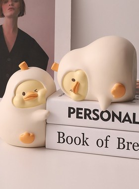 速发分离抱抱鸭办公桌面装男治愈情侣摆件情人节夕七礼物送饰友