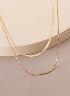 Gold alloy clavicle chain snake Bone Necklaces women蛇骨项链