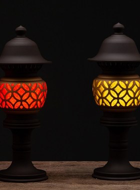 速发佛前供灯灯明灯佛像供奉灯插电一音全铜财神灯供佛长观对供灯