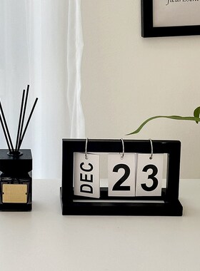 速发简约木质日历创面历款台新创意办公书房桌意装饰品小摆件