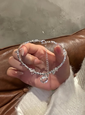 碎银KT猫手绳手链insi风闺蜜同款