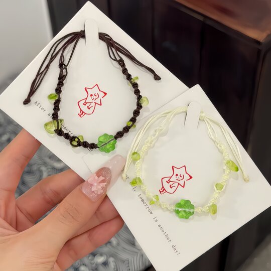 Wear your luck with a four-leaf clover bracelet to protect you