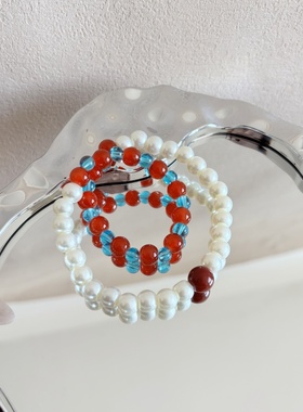 双层叠戴串珠手串复古精致高级感