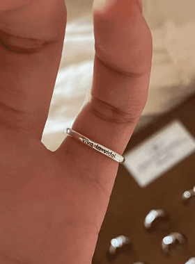 viva la vida人生万岁字母滴釉活在当下尾戒小拇指戒指开口小红书