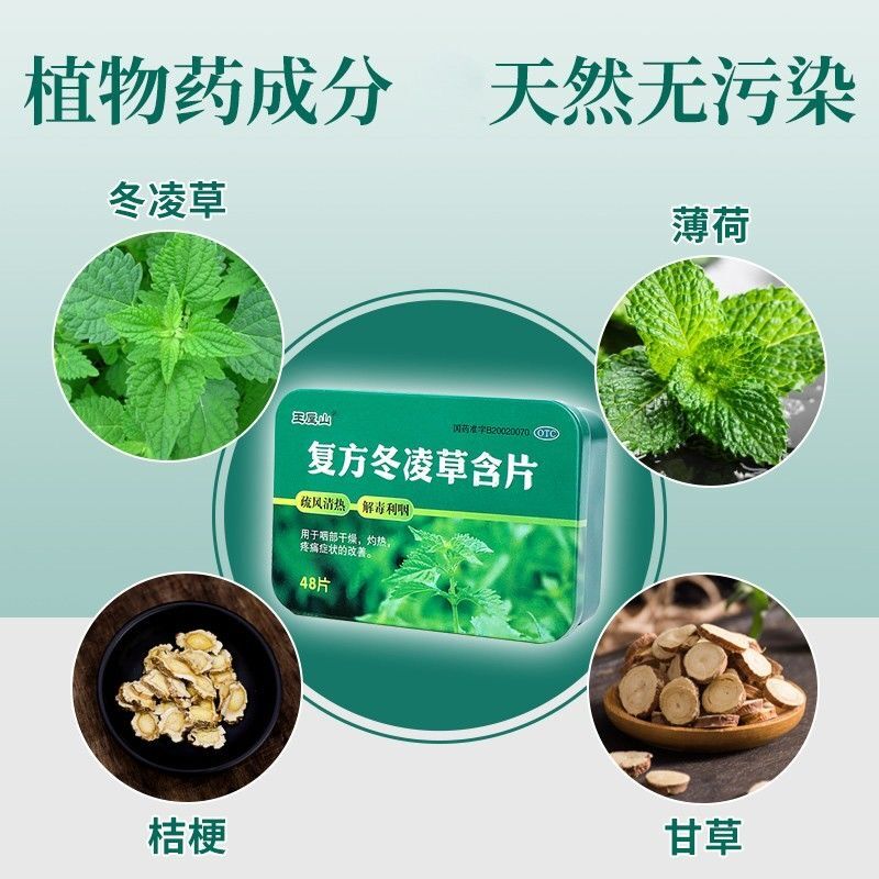 王屋山 复方冬凌草含片48片冬凌草片冬菱草片正品济世药业 - 图2